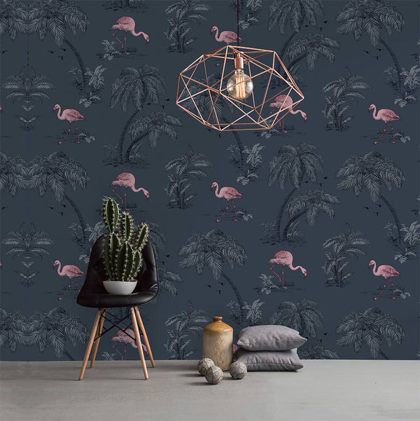Flattering Flamingo Midnight Blue | Traditional Whimsy