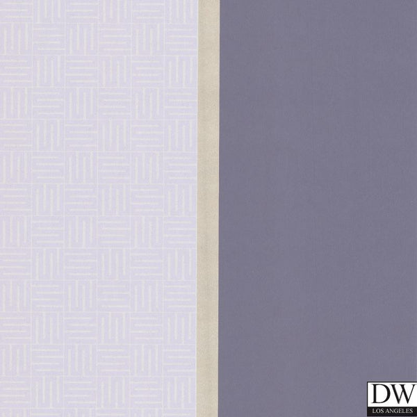 Purple Geo Square Stripe Wallpaper
