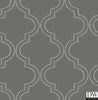 Tetra Charcoal Quatrefoil Wallpaper
