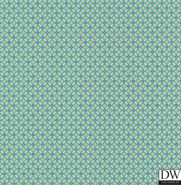 Eebe Green Floral Geometric Wallcovering