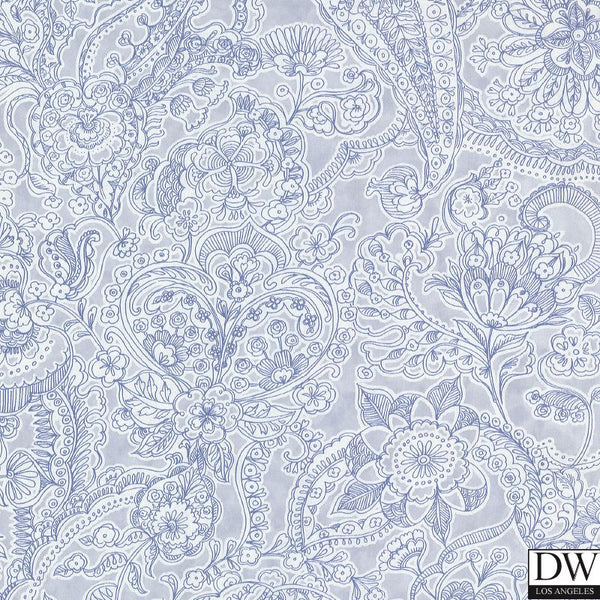 Barcelona Ocean Paisley Wallcovering
