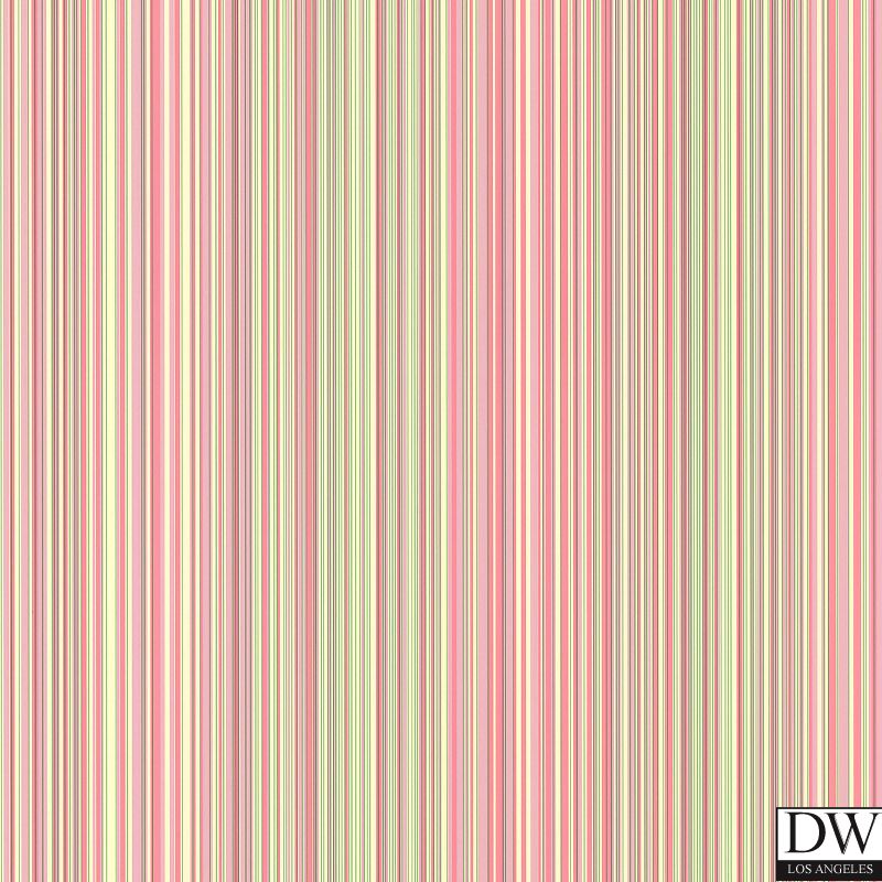 Wells Pink Candy Stripe Wallpaper
