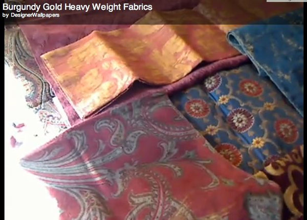 January 11th Presentation of Burgundy Heavy Weight Fabrics