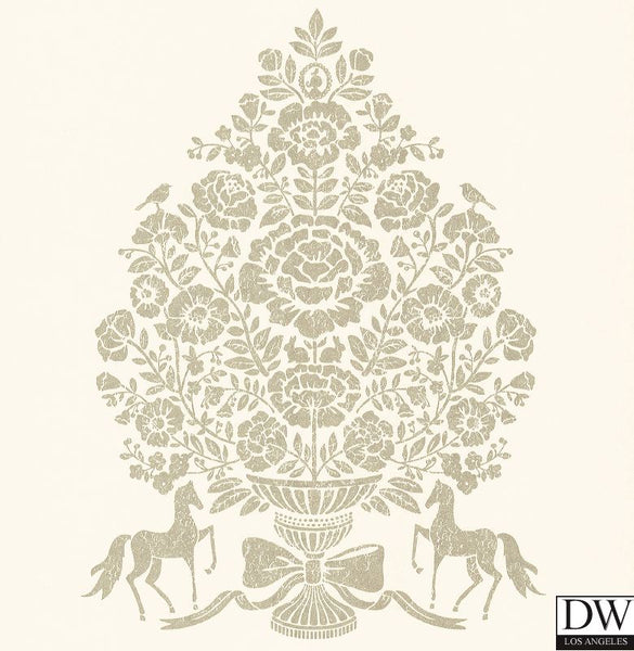 Till Cream President Damask Wallpaper