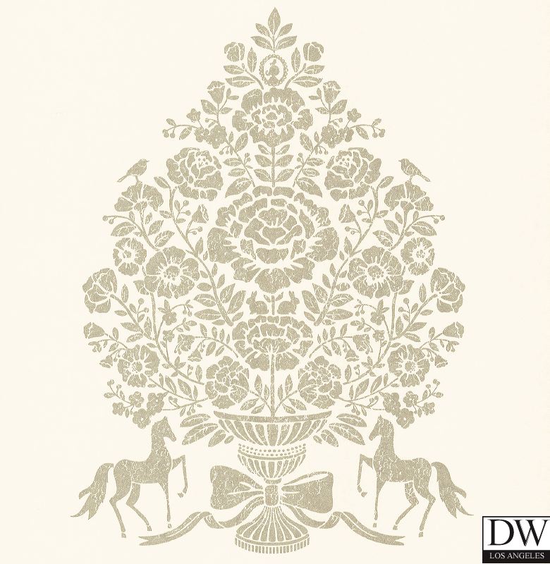 Till Cream President Damask Wallpaper