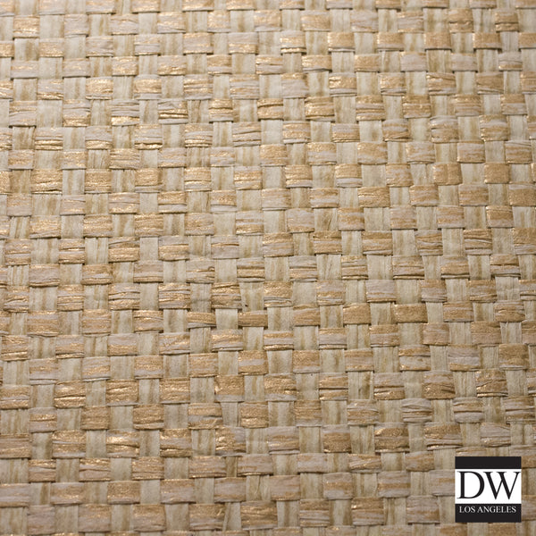 Topanga Canyon Metallic Natural Wallpaper | Phillipe Romano