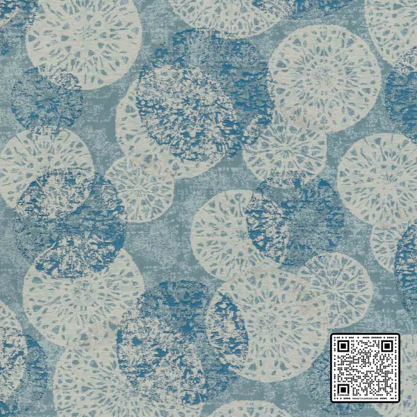  RINGSEND POLYESTER - 51%;COTTON - 49% BLUE SPA  UPHOLSTERY available exclusively at Designer Wallcoverings