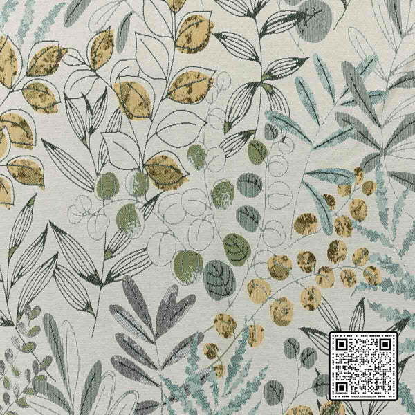  LAKESHORE POLYESTER - 82%;RECYCLED POLYESTER - 18% TEAL GOLD WHITE UPHOLSTERY available exclusively at Designer Wallcoverings