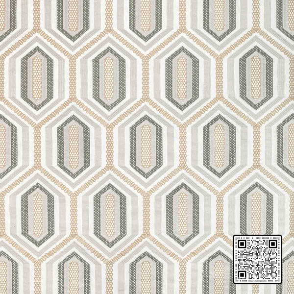  KALEIDOSCOPE EMB POLYESTER - 44%;LINEN - 29%;COTTON - 27% GREY BEIGE LIGHT GREY MULTIPURPOSE available exclusively at Designer Wallcoverings