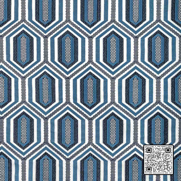  KALEIDOSCOPE EMB POLYESTER - 44%;LINEN - 29%;COTTON - 27% BLUE DARK BLUE BLUE MULTIPURPOSE available exclusively at Designer Wallcoverings