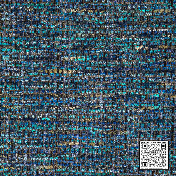 SALVADORE POLYESTER - 68%;VISCOSE - 29%;COTTON - 3% INDIGO TURQUOISE BLUE UPHOLSTERY available exclusively at Designer Wallcoverings