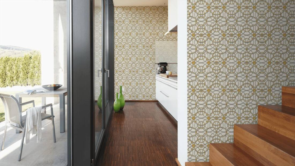 Ravenna Royal Rings by Versace - Designer Wallcoverings and Fabrics