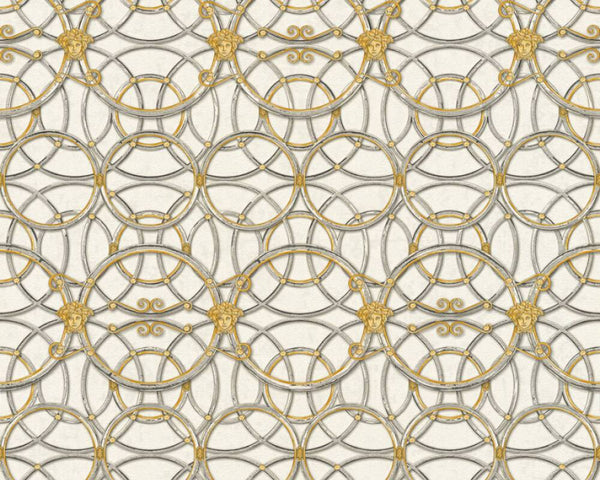 Ravenna Royal Rings by Versace - Designer Wallcoverings and Fabrics