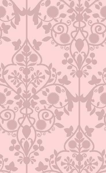 Diane's Digital Damask - Pink Scalable - Shown : 12Hx19V Repeat