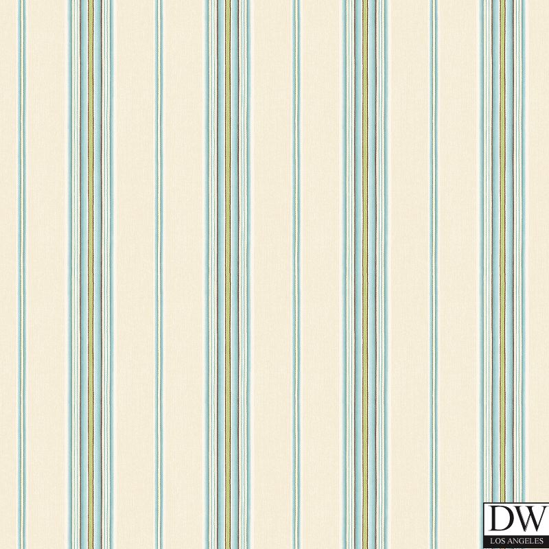 Kylie Aqua Cabin Stripe Wallpaper