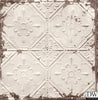 Tin Ceiling Beige Distressed Tiles Wallpaper
