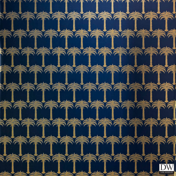 Marrakech Palm - Midnight Blue - Wallpaper