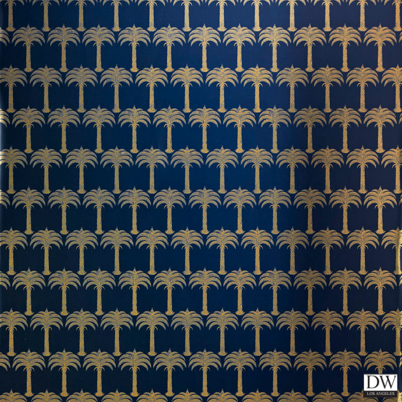 Marrakech Palm - Midnight Blue - Wallpaper