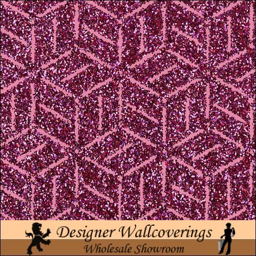Cubist Glitter - Cubic Pink Metallic | Glitter Walls