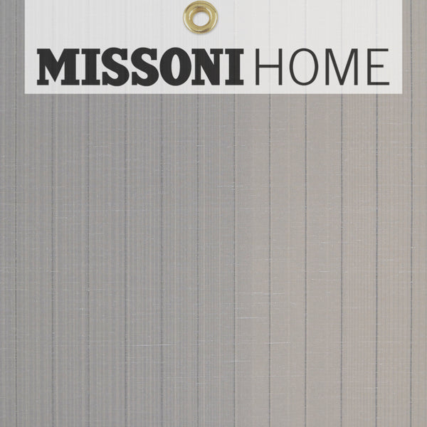 Missoni Home Vertical Stripe Wallcovering - Silver/Grey