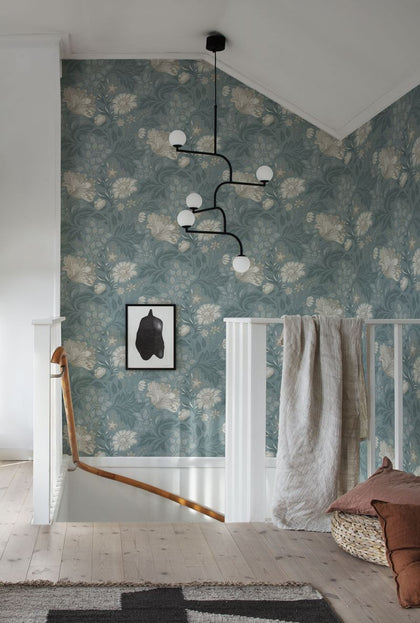 Ava - Indigo Blue Wallcovering | Sandberg