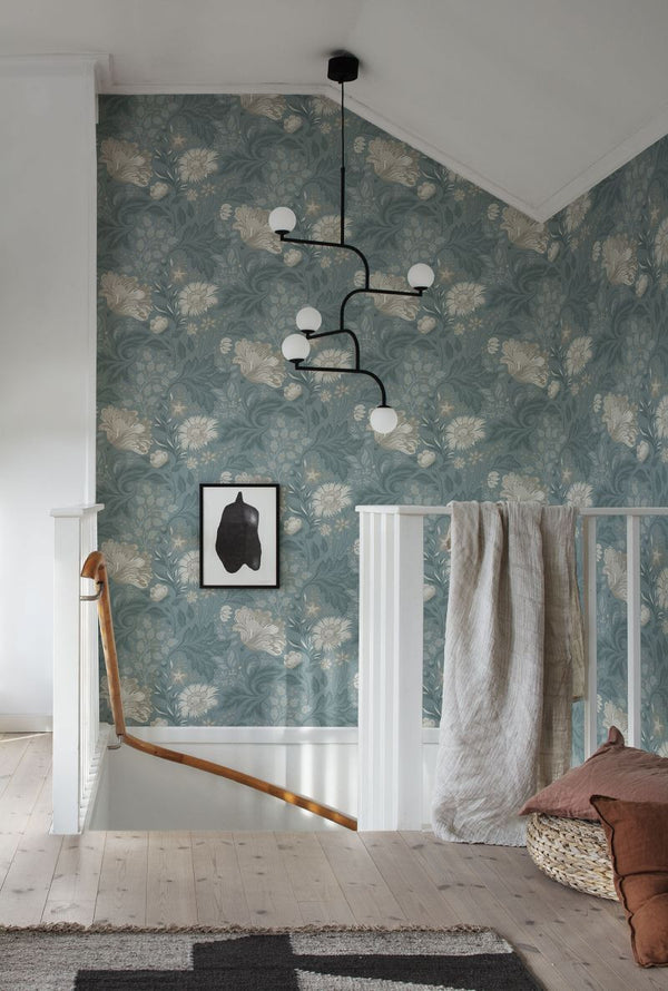 Ava - Indigo Blue Wallcovering | Sandberg