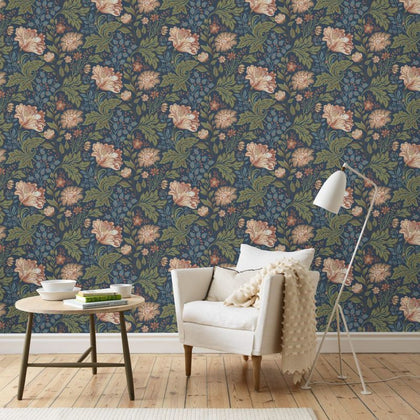 Ava - Classic Blue Wallcovering | Sandberg