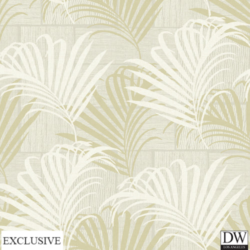 Country Club Beige Palm Wallpaper