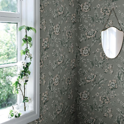 Rosenholm - Forest Green Wallcovering | Sandberg