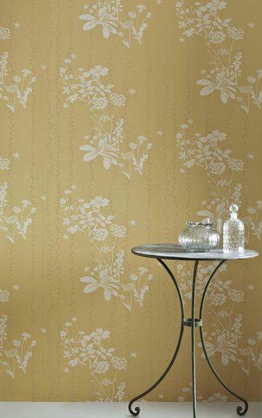 Wild Meadow Wallpaper - Gold Yellow