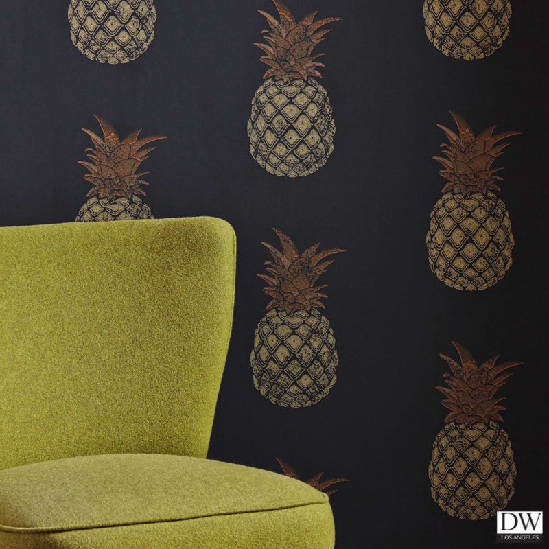 Pineapple - Wallpaper - Charcoal