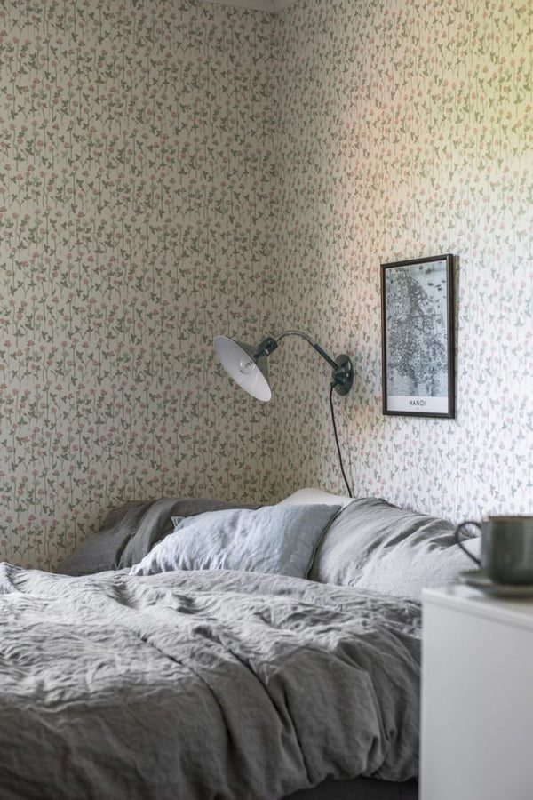 Kloverang white Wallcovering | Sandberg
