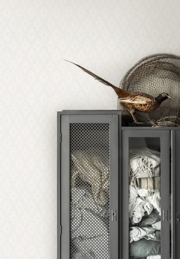 Viola white Wallcovering | Sandberg