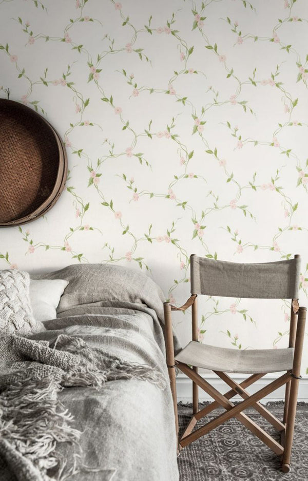 Levi white Wallcovering | Sandberg