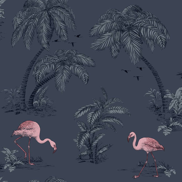 Flattering Flamingo Midnight Blue | Traditional Whimsy