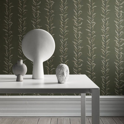 Pil Dark - Green Wallcovering | Sandberg