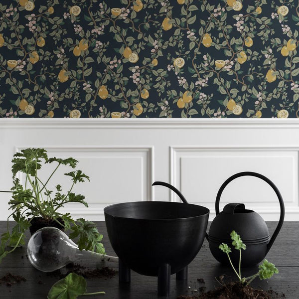 Kvitten dark blue Wallcovering | Sandberg