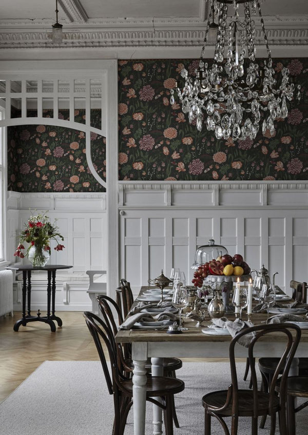 Aurelie dark green Wallcovering | Sandberg