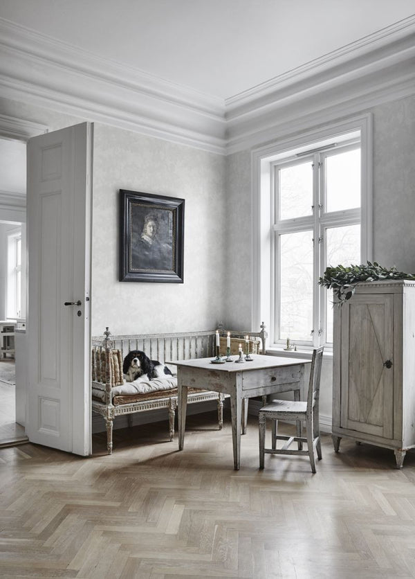 Raphael - White Wallcovering | Sandberg