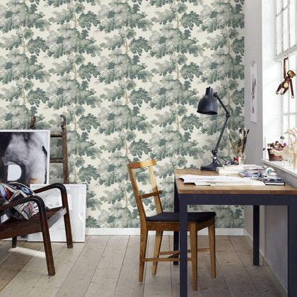 Raphael - Green Wallcovering | Sandberg