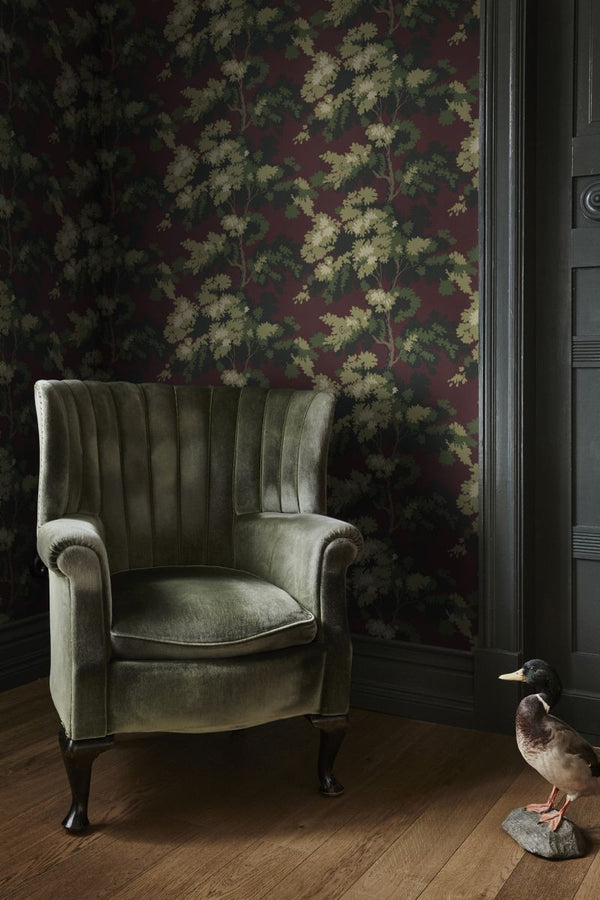 Raphael dark red Wallcovering | Sandberg