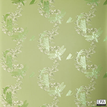 Dragon Flies Wallcovering - Green