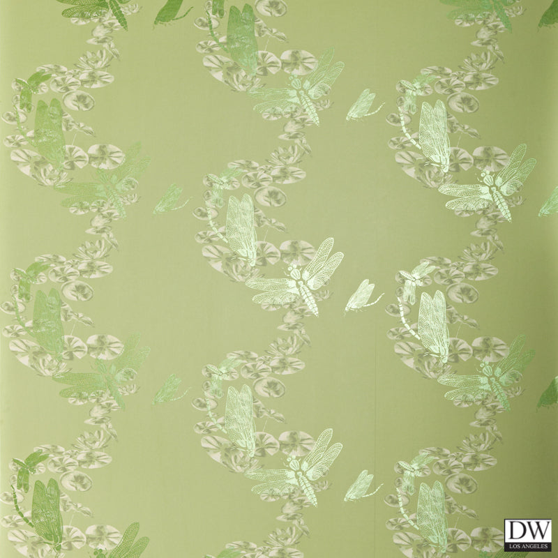 Dragon Flies Wallpaper - Green