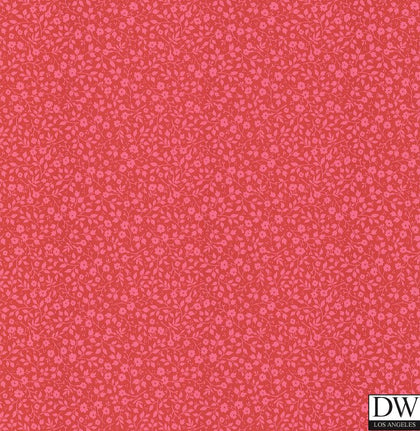 Gretel Red Floral Meadow Wallcovering