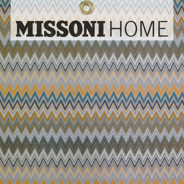 Missoni Home Zig Zag Multicolore Wallpaper - Silver/Peacock/Saff