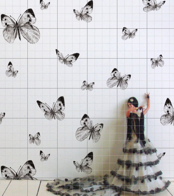 Baroquette - Rasberry Architectural Wallcovering