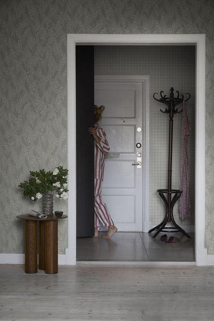 Liljekonvalj - Sage Green Wallcovering | Sandberg