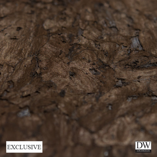 Kagoshima Natural Cork Dark Brown on Black Wallpaper | Phillipe Romano