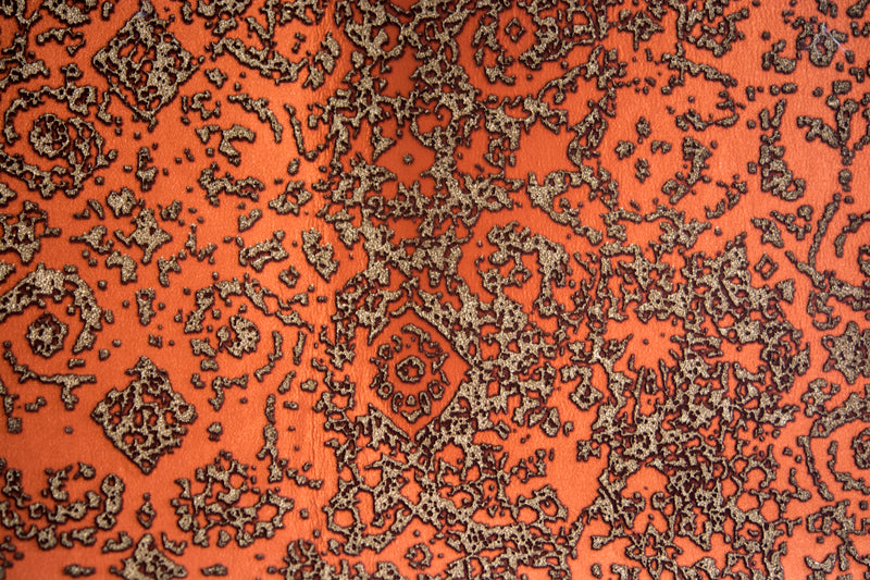 Florentina Damasco Gilded Flock Wallpaper - Spice