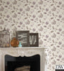 Georgette Burgundy Jacobean Wallpaper